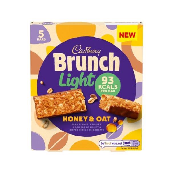 Cadbury Brunch Light Honey & Oat 5pk (5 x 32g) 160g NEW