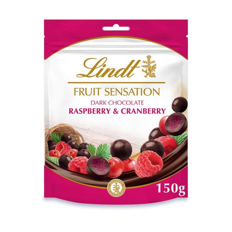 Lindt Sensation Fruit Raspberry & Cranberry 150g NEW