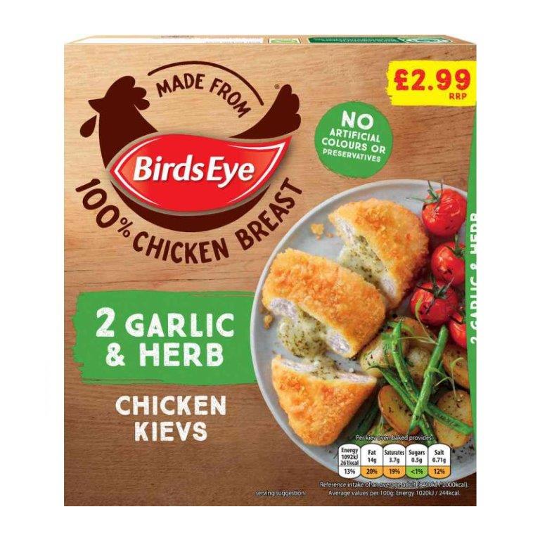 Birds Eye Garlic & Herb Chicken Kiev 204g PM £2.99