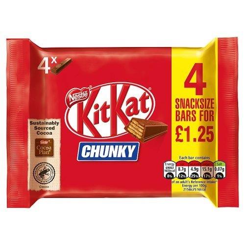 KitKat Chunky Milk 4pk PM £1.35 (4 x 32g) 128g