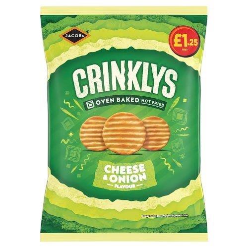 Jacobs Crinklys Cheese & Onion PM £1.25 90g