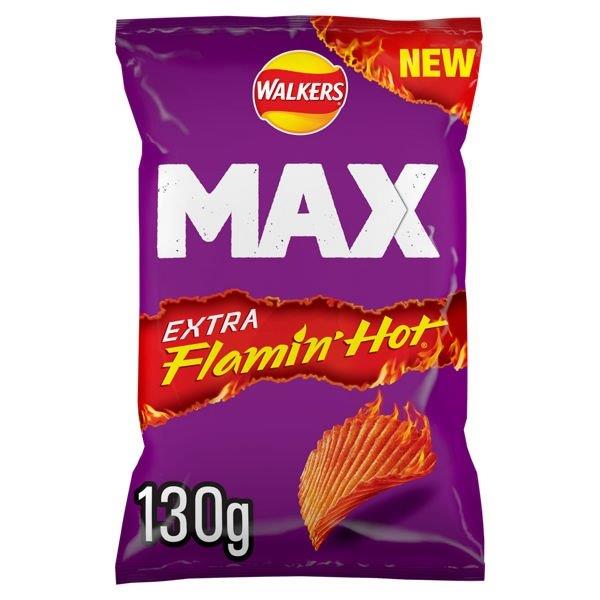 Walkers Max Extra Flamin Hot 130g NEW