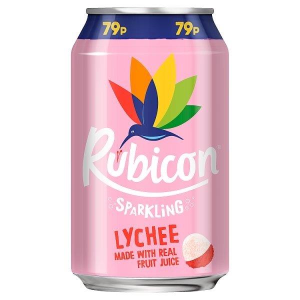 Rubicon Sparkling Lychee PM 79p 330ml