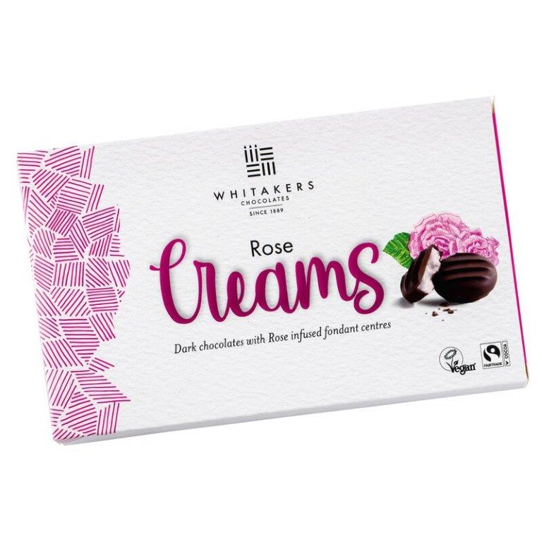 Whitakers Dark Chocolate Covered Rose Fondant Creams 150g