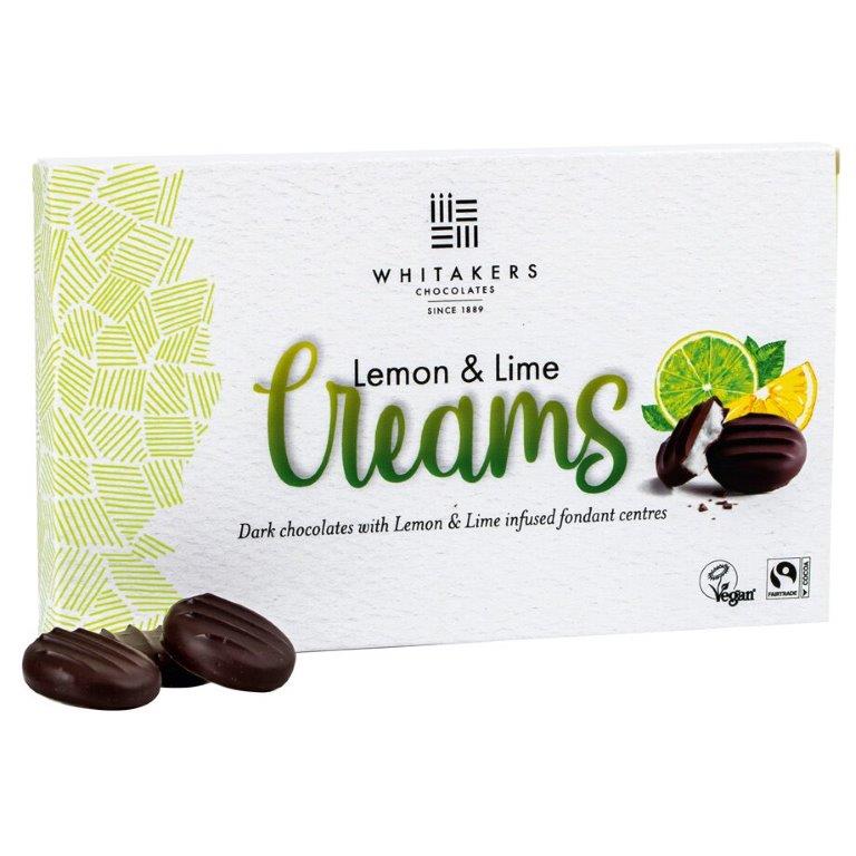 Whitakers Dark Chocolate Covered Lemon & Lime Fondant Creams 150g