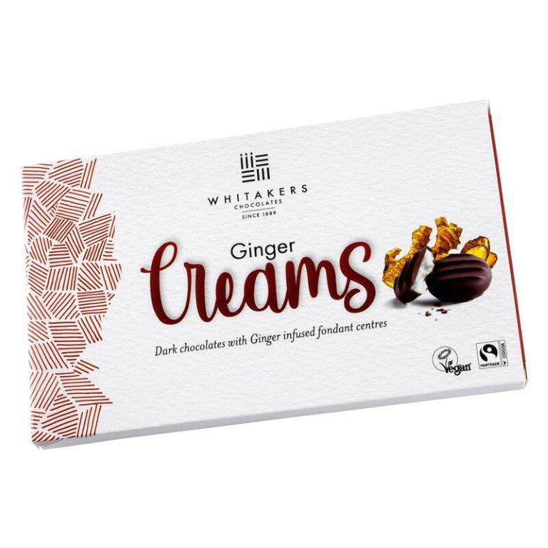 Whitakers Dark Chocolate Covered Ginger Fondant Creams 150g