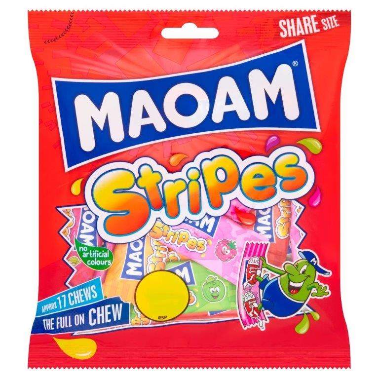 Haribo Bag Maoam Stripes Sour 140g PM £1.25 NEW