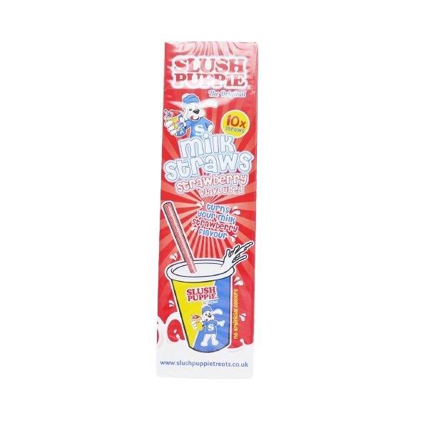 Slush Puppie Strawberry Milk Straws 10s 6g NEW