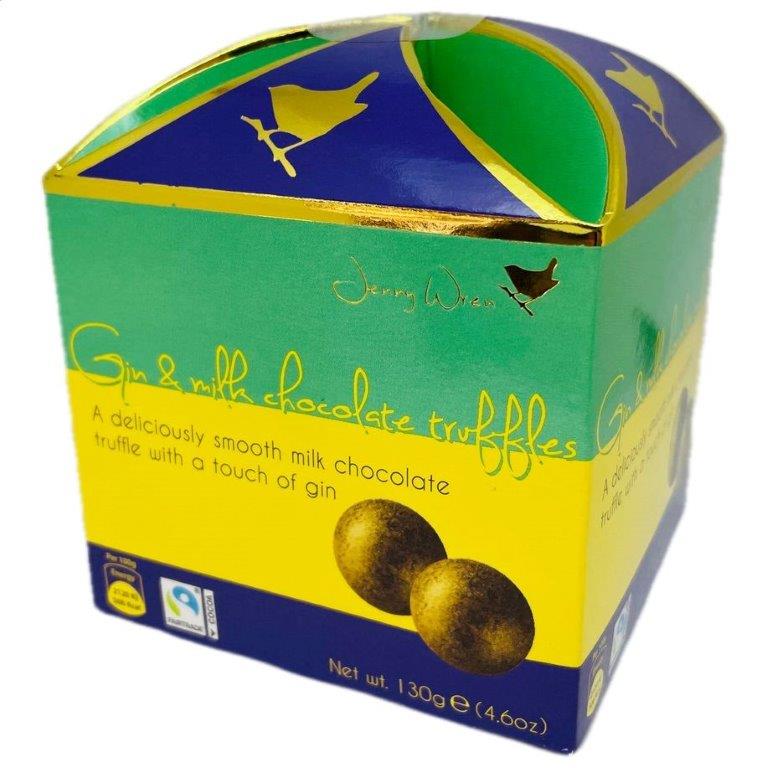 Jenny Wren Dark Chocolate Gin Truffles In Circus Box 130g