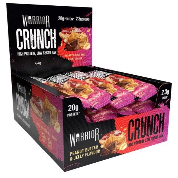 Warrior Crunch Protein Bar Peanut Butter & Jelly (12 x 64g) 768g