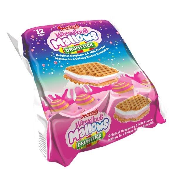 Swizzels Marvellous Mallows Wafer Sandwich 12pk 144g NEW