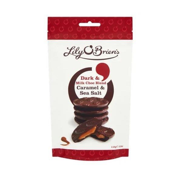 Lily O Briens Dark & Milk Caramel Sea Salt Bag 110g