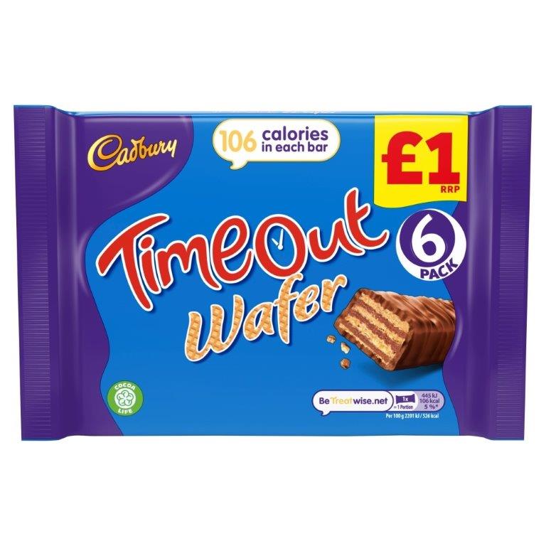 Cadbury Timeout 6pk (6 x 20.2g) PMP