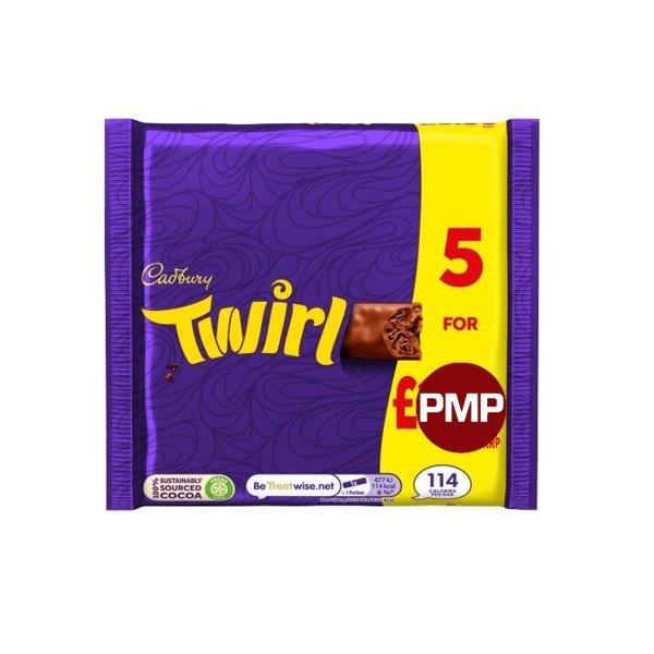 Cadbury Twirl 5pk (5 x 21.5g) PM £1.50 107.5g