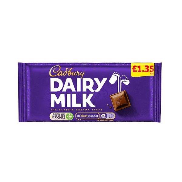 Cadbury Dairy Milk Block PM £1.35 95g