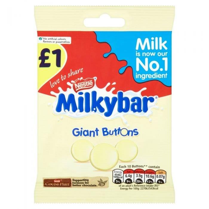 Milkybar Giant Buttons Bag PM £1.35 85g