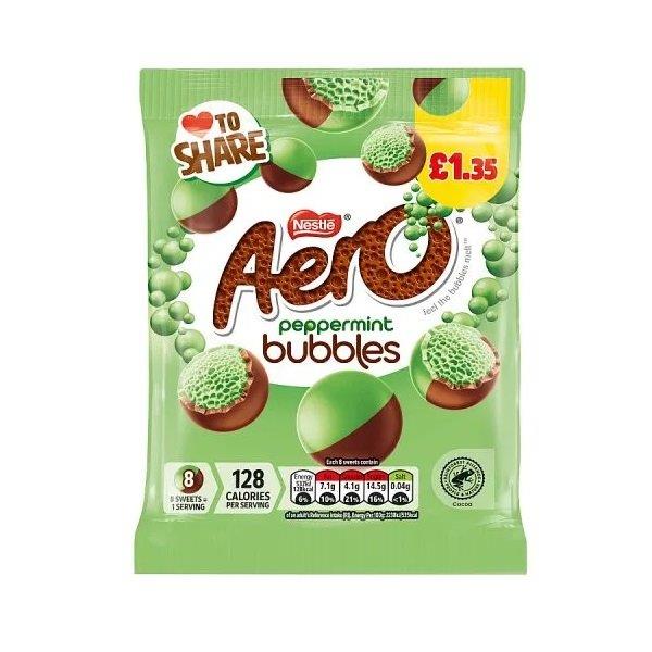 Aero Bubbles Peppermint PM £1.35 80g