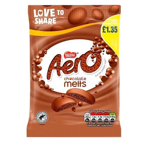Aero Melts Milk Chocolate PM £1.35 80g