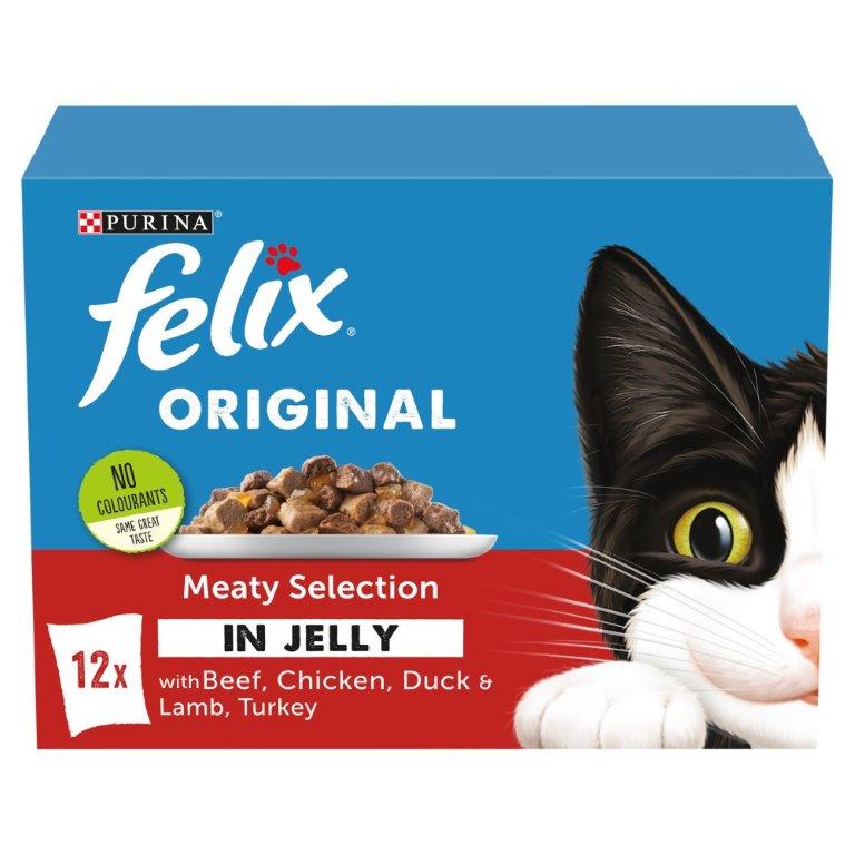 Felix Chunks In Jelly Mixed Variety Farm Selection PM £3.99 12pk (12 x 85g)1.02kg