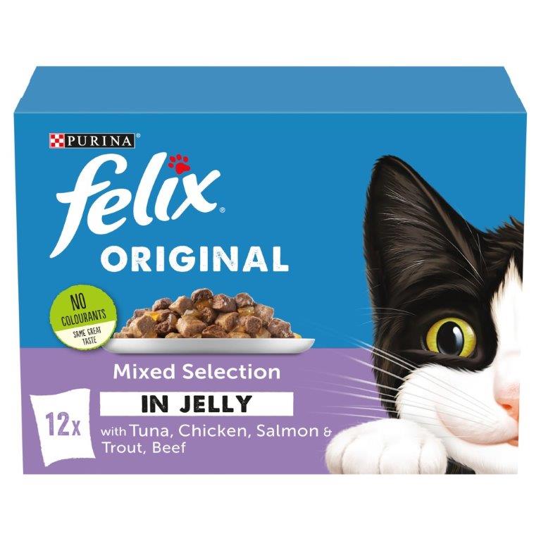 Felix Original Mixed Selection In Jelly PM £3.99 12pk (12 x 85g)1.02kg