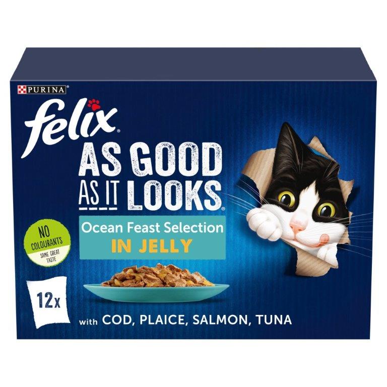 Felix AGAIL Pouch Ocean Feasts In Jelly £4.75 12pk 1.2kg