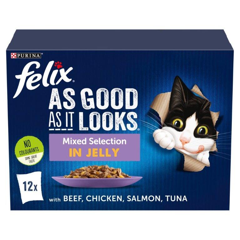 Felix AGAIL Pouch Favourites Selection In Jelly 12pk PM £4.75 12pk 1.2kg