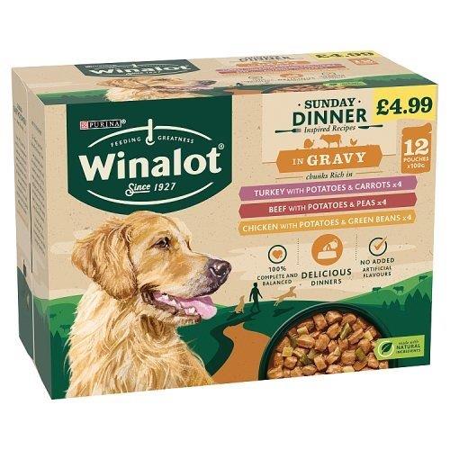 Winalot Sunday Dinners Variety 12pk PM £4.49 (12 x 100g) 1.2kg