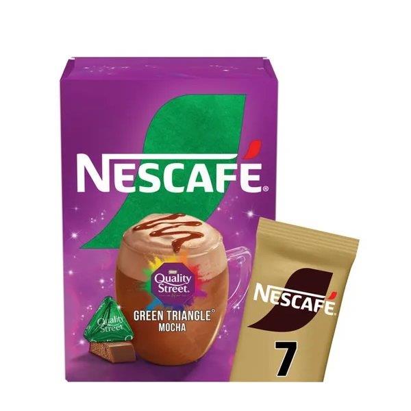 Nescafe Sachets Green Triangle Quality Street Mocha 7s (7 x 19g) 133g NEW