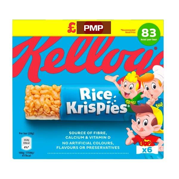 Kelloggs Rice Krispies Cereal Bar 6pk (6 x 20g) PM £1.59 120g