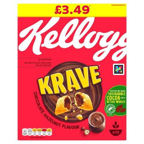 Kelloggs Krave Hazelnut 410g PM £3.49