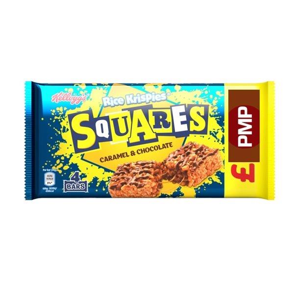 Kelloggs Rice Krispies Squares Chocolate Caramel 4pk (4 x 36g) PM £2.25 144g