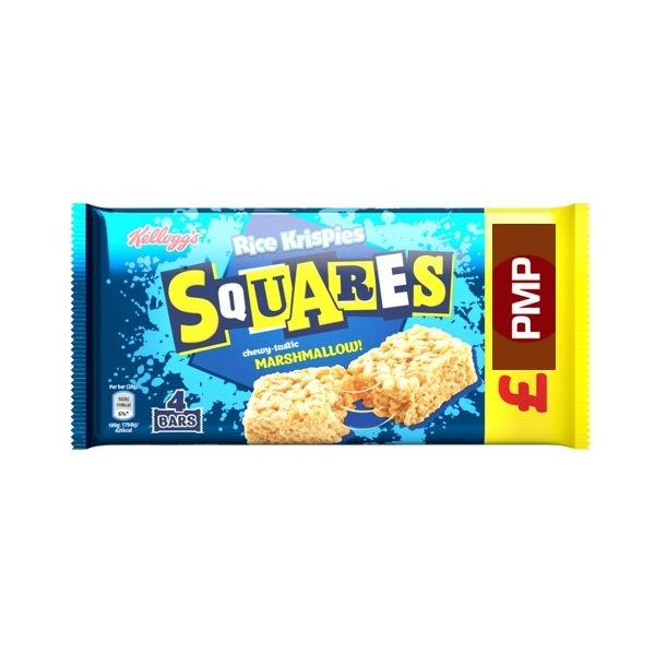 Kelloggs Rice Krispies Squares Marshmallow 4pk (4 x 28g) PM £2.99 112g