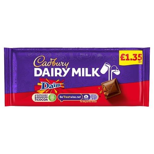 Cadbury Dairy Milk Daim Block PM £1.35 120g
