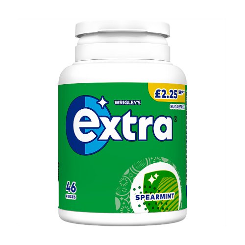 Wrigleys Extra Bottle 46s Spearmint S/F 64g PM £2.25