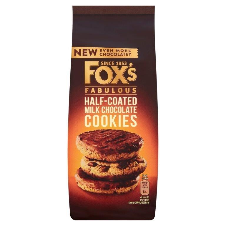 Foxs Cookies Half Coated Chocolate 175g